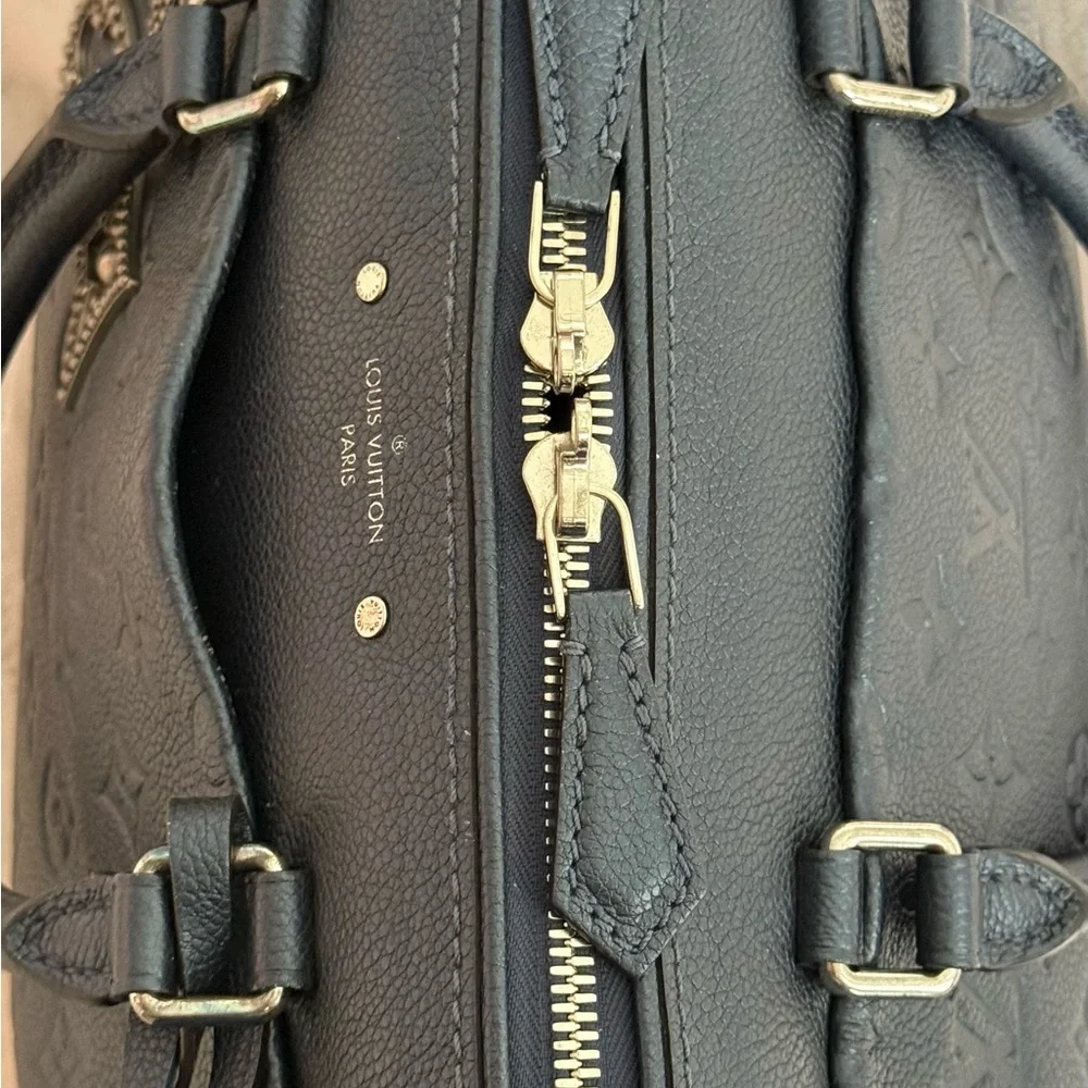 Louis Vuitton Monogram Empreinte Speedy Bandouliere 25 M43740 Dark blue - Picture 6 of 16